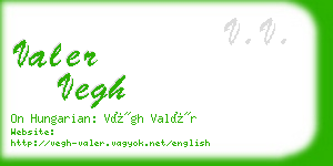 valer vegh business card